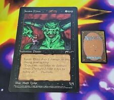 Juzam Djinn 1996 OVERSIZED MtG  6"x9" Played/Damaged Duelist Promo, used for sale  Shipping to South Africa