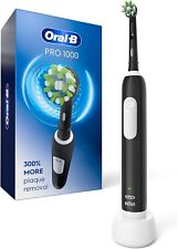 Cepillo de dientes eléctrico recargable Oral-B Pro 1000 - negro, sin cabezal de cepillo, ¡LEER! segunda mano  Embacar hacia Mexico