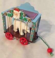 Hallmark 3" Polar Bear in Wagon 1991 Figurine Ornament  na sprzedaż  Wysyłka do Poland