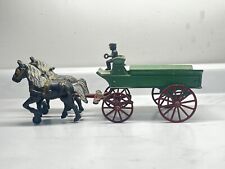 VINTAGE KENTON TOYS CAST IRON HORSE DRAWN WAGON & DRIVER  5 for sale  Shipping to South Africa