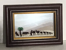 Barraca falcão camelo colecionável emoldurada arte 7 areias Emirados Árabes Unidos feita à mão pintada comprar usado  Enviando para Brazil