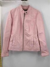 pink zip leather jacket for sale  Detroit