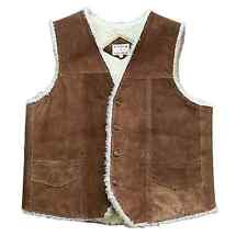 mens western brown leather vest for sale  Delta