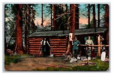 Cartão postal Forest Rangers and Cabin in California CA 1912 DB W4, usado comprar usado  Enviando para Brazil