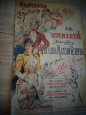 ART NOUVEAU PROGRAMME CONCERTO COSMOPOLITA ITALIE - année 1890 / 1910  ( ref 54 comprar usado  Enviando para Brazil