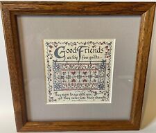 Impresión enmarcada de caligrafía creativa 1991 “Good Friends Are Like Fine Quilts…” segunda mano  Embacar hacia Mexico