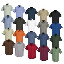Red Kap Work Shirt Solid Color 2 Pocket Men's Industrial Uniform Short Sleeve for sale  Murrells Inlet