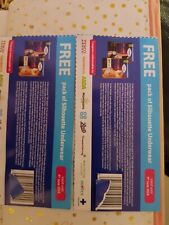 Tena coupons packs for sale  CHESTERFIELD