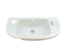 Wash Basin Sink Lily 45cm Essential Slim Line Compact Left Hand Tap Hole -EC1012 for sale  Shipping to South Africa
