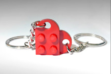 Chaveiro de coração feito com tijolos LEGO feito à mão amor coração chaveiro namorado comprar usado  Enviando para Brazil