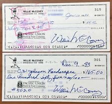 Usado, Dois cheques pessoais assinados por Willie McCovey em excelente estado  comprar usado  Enviando para Brazil