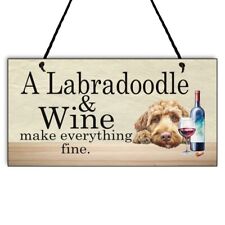 Labradoodle wine sign for sale  Shipping to Ireland