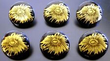 6 botões de vidro vintage tcheco (década de 1950) #B819 - 15 mm ou 9/16" - 24 CT OURO, usado comprar usado  Enviando para Brazil