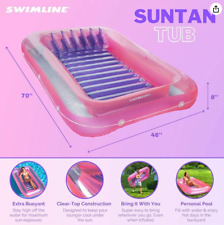 EUC SWIMLINE ORIGINAL Suntan Tub Inflatable Tanning Pool Float For Adults Kids for sale  Shipping to South Africa