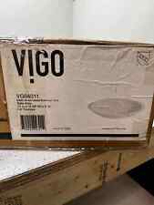 Usado, Pia de banheiro Vigo VG04011 Wisteria 13-1/2 vaso composto de pedra oval - Branco comprar usado  Enviando para Brazil