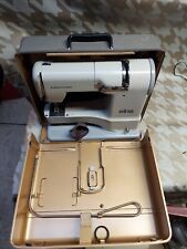 Vintage Elna Supermatic Blue White 722010 Portable Sewing Machine in Case Tested for sale  Shipping to South Africa