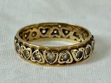9ct Yellow Gold Band Diamond Eternity Ring size Q - 3.0 g for sale  Shipping to South Africa