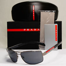Óculos de sol Prada polarizado navegador Gunmetal preto cinza PS54IS SPS 54I 5AV-5Z1 comprar usado  Enviando para Brazil