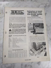 Gehl instruction install for sale  USA