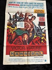 Hannibal original Póster de película de 1960 del sistema operativo (plegado) de Victor Mature, Rita Gam segunda mano  Embacar hacia Argentina