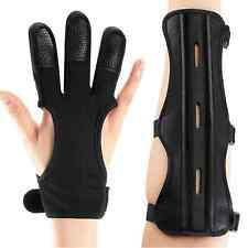 Kit de cuero con arco protector de guante para jóvenes 3 dedos arco protector de dedo caza segunda mano  Embacar hacia Mexico