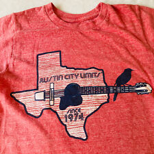 Camiseta logotipo guitarra PBS Austin City Limits Since 1975 Texas por Palmer Cash Music XS comprar usado  Enviando para Brazil