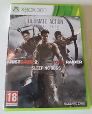 Ultimate Action Triple Pack - Just Cause 2 Sleeping Dogs Tomb - Xbox 360 - PAL, usado comprar usado  Enviando para Brazil