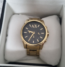 ARMANI EXCHANGE MEN'S GOLD TONE WATCH, BLACK DIAL, CHRONOGRAPH, AX2095  | No Box for sale  Shipping to South Africa