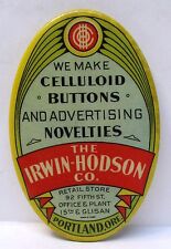 rare IRWIN-HODSON Advertising Novelties PORTLAND OREGON pocket mirror * for sale  Shipping to South Africa