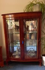 Yew glassfronted display for sale  EVESHAM