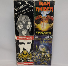 Usado, Lote de 4 fitas VHS de metal pesado Metallica Iron Maiden Queensryche mastigadas como estão comprar usado  Enviando para Brazil