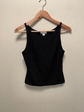 Regata Feminina Vintage Bebe Tamanho 6 Preta Malha Elástica Tiras Crop Grunge Ano Novo, usado comprar usado  Enviando para Brazil