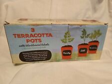 Terracotta chalkboard herb for sale  PLYMOUTH
