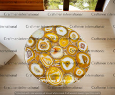 Yellow agate table for sale  Shipping to Ireland