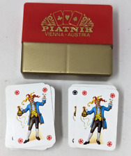 Mini baralho duplo vintage Piatnik Viena Áustria cartas de baralho e estojo A24 comprar usado  Enviando para Brazil