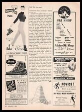 1961 Champion Ski Pants Saba Recco Wasserman & Associates Berkeley CA Print Ad, usado segunda mano  Embacar hacia Argentina