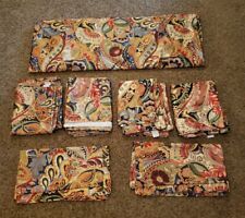 Pier 1 Imports King Duvet, Pillow Sham & Curtain Panel Set. Vibrant Paisley Rare for sale  Shipping to South Africa