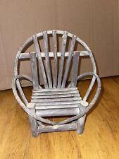 Cadeira miniatura varas de madeira dobrada arte popular para bonecas ou decoração 8 “w 9” T comprar usado  Enviando para Brazil
