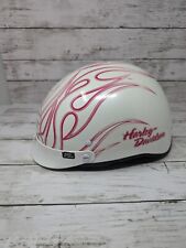 Capacete feminino Harley Davidson chamas branco e rosa tamanho médio 57-58cm , usado comprar usado  Enviando para Brazil