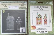 Lisa Horton Crafts Cosy Christmas Home Embossing Folder & Layering Stencil for sale  Shipping to South Africa