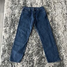 Męskie dżinsy Premium Quality Wrangler Denim ciemnoniebieskie rozmiar 36 X 34 Relaxed Fit  na sprzedaż  Wysyłka do Poland