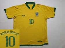 Kit de camisa Ronaldinho 10 Home Jersey Copa do Mundo Brasil 2006 tamanho XL, usado comprar usado  Enviando para Brazil
