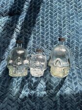 Glass skull bottle for sale  UK
