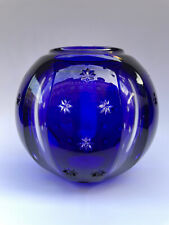 VETRO vaso CRISTAL ST SAINT LOUIS France glass verre blue bleu étoile stelle comprar usado  Enviando para Brazil
