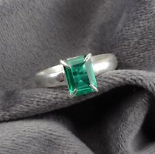 Lab Created Emerald Gemstone 925 Silver Ring Handmade Jewelry Ring for sale  Shipping to South Africa