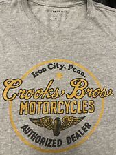 Camisa nova sem etiquetas Lucky Brand Crooks Bros Motorcycles XL cinza Iron City Pensilvânia comprar usado  Enviando para Brazil
