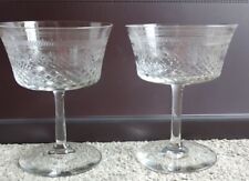Used, SUPERB VINTAGE CHAMPAGNE CRYSTAL COUPE SAUCER GLASS STEM X 2 for sale  Shipping to South Africa