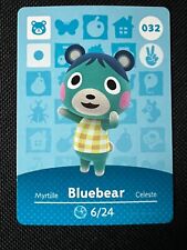 Tarjeta amiibo BLUEBEAR 032 para Animal Crossing AUTÉNTICA SIN ESCANEAR Serie 1 cubo, usado segunda mano  Embacar hacia Argentina