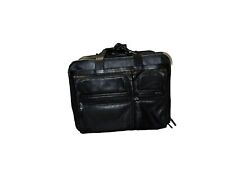 TUMI Expandable Wheeled Rolling Briefcase Laptop Bag Black Leather for sale  Shipping to South Africa