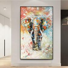 36"Huge Abstract 100%HandPainted Oil painting Elephant on canvas wall Home Decor for sale  Shipping to Canada